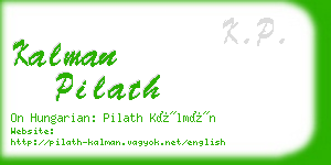 kalman pilath business card